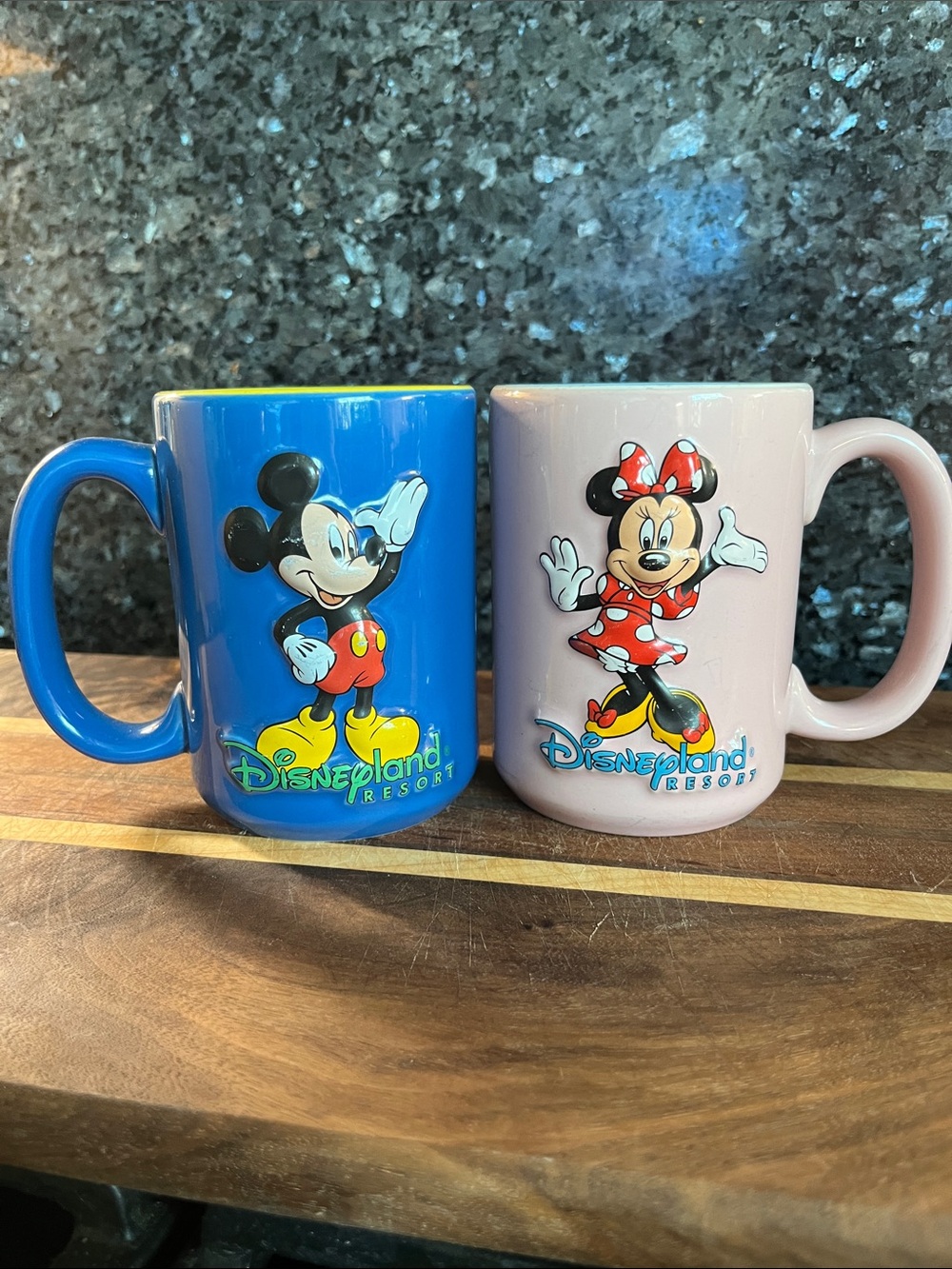 Disney Mickey & Minnie Coffee Mugs - Blue & Pink